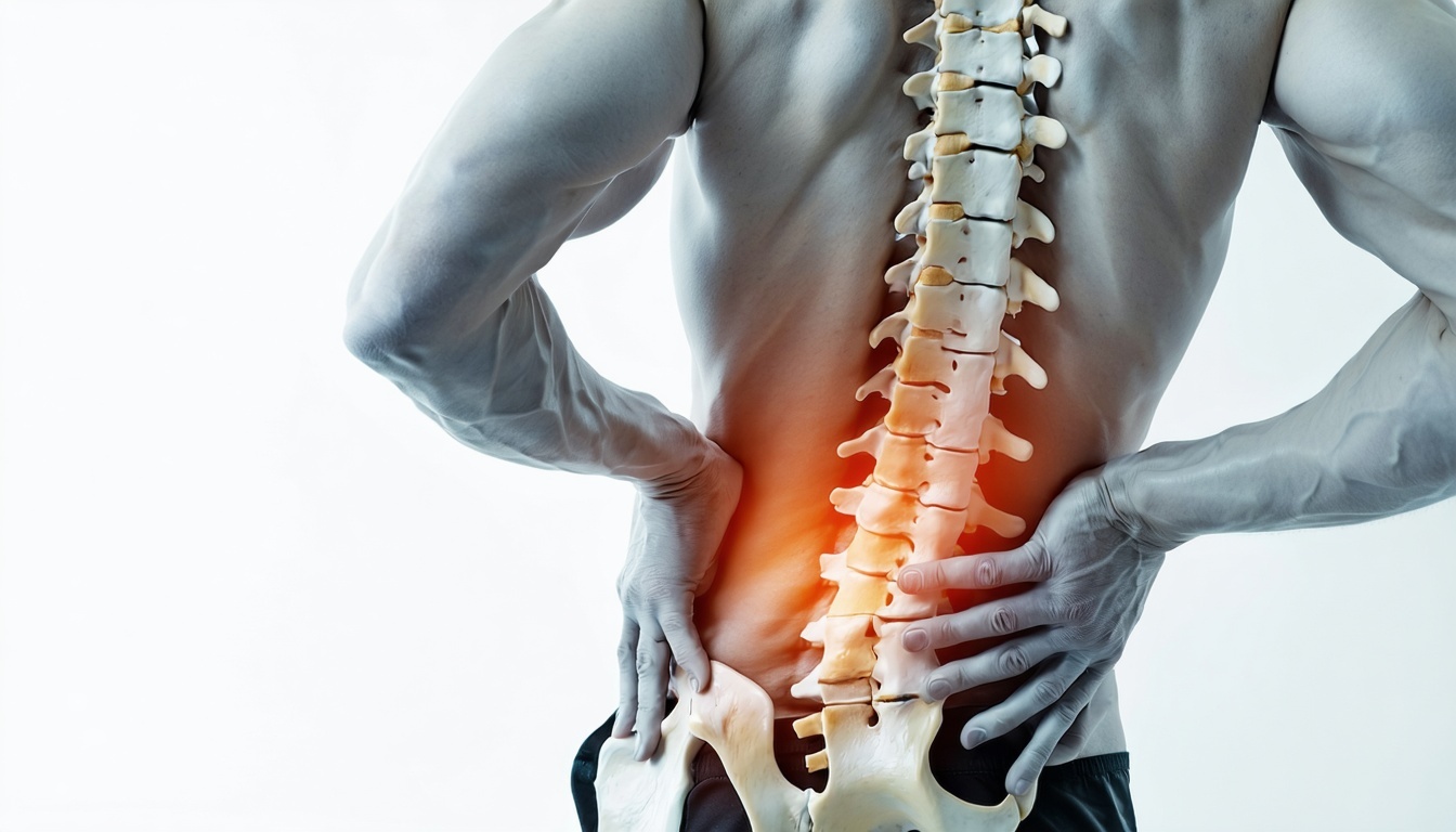 Low back pain is a common condition characterized by discomfort or pain in the lumbar region of the spine which extends from the lower rib cage to the pelvis This pain can vary in intensity ranging from a dull ache to sharp debilitating sensations an-1